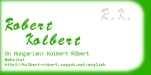 robert kolbert business card